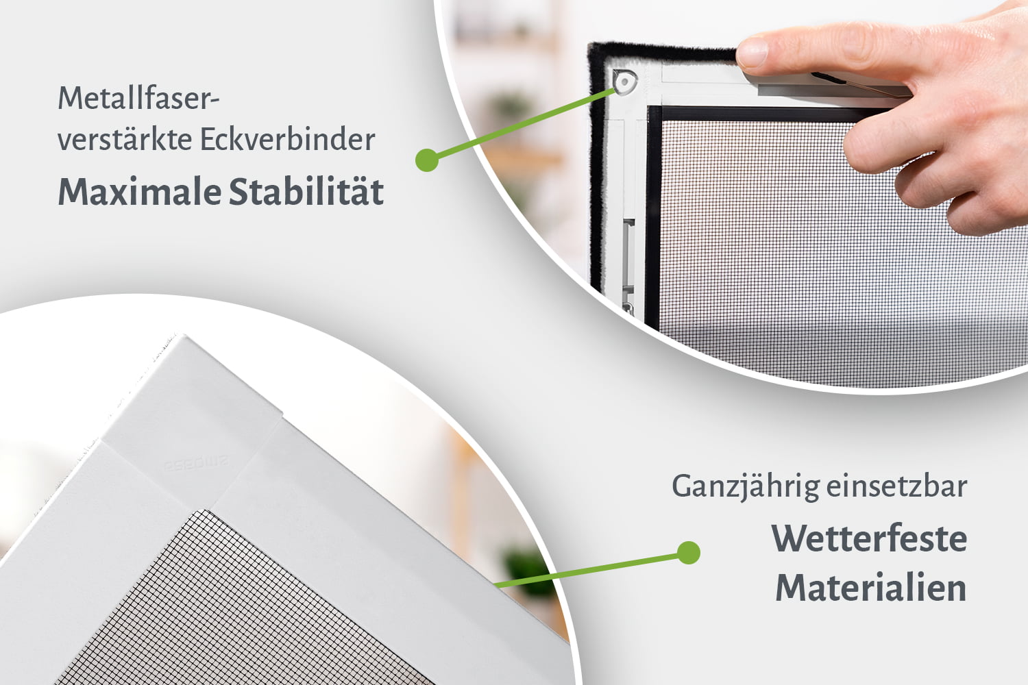 Fliegengitter Fenster "SLIM", Matte Optik - Alurahmen