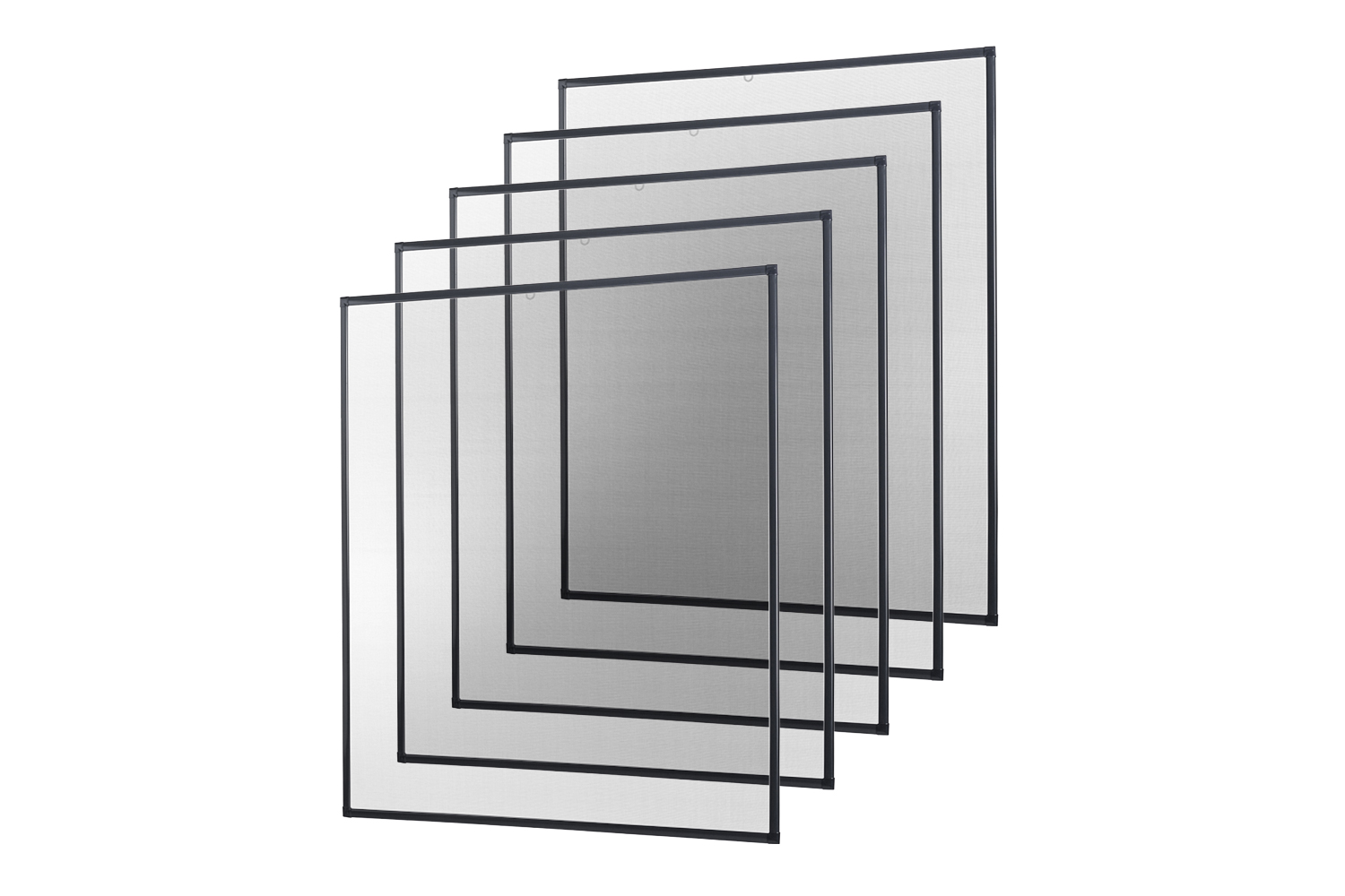 Fliegengitter Fenster "BASIC", Alurahmen - 80 x 100 cm - SET