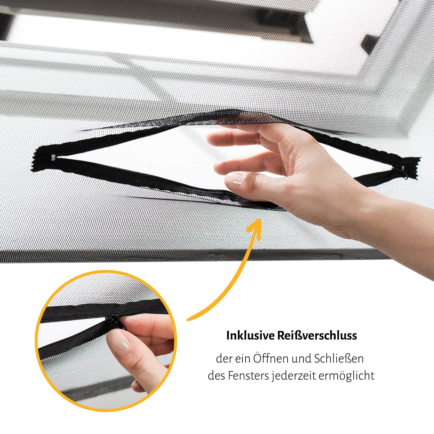 Insektenschutz Dachfenster mit Klettband, Polyester - schwarz - 140 x 170 cm