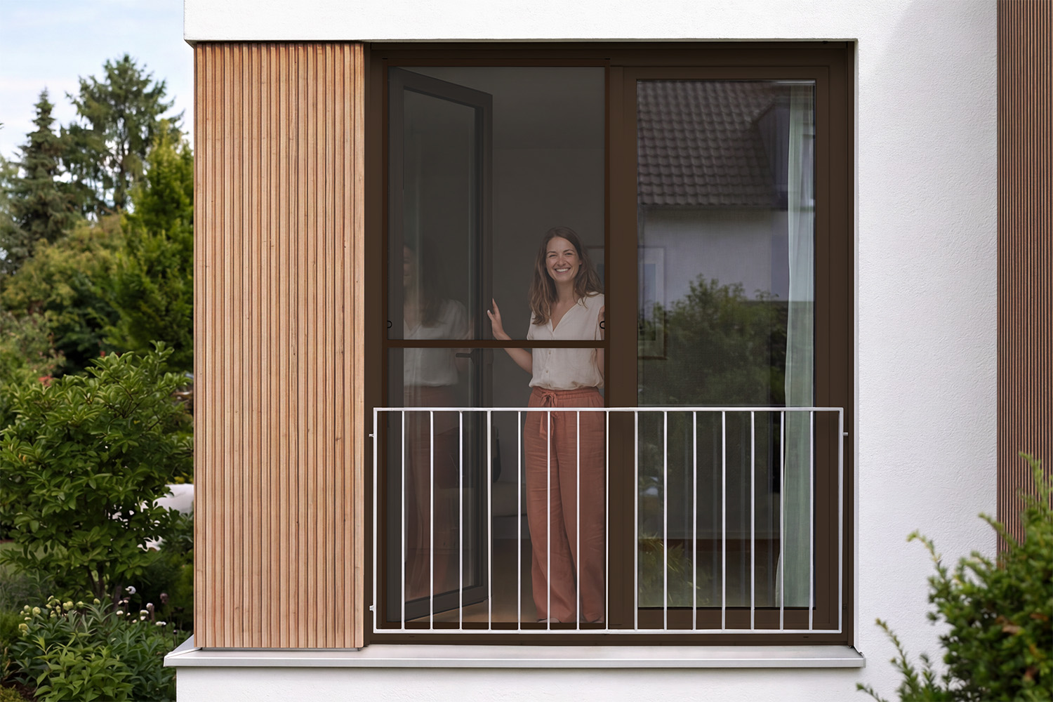 Fliegengitter Fenster "MASTER SLIM XL", Aufgebaut - Zuschnitt - Alurahmen