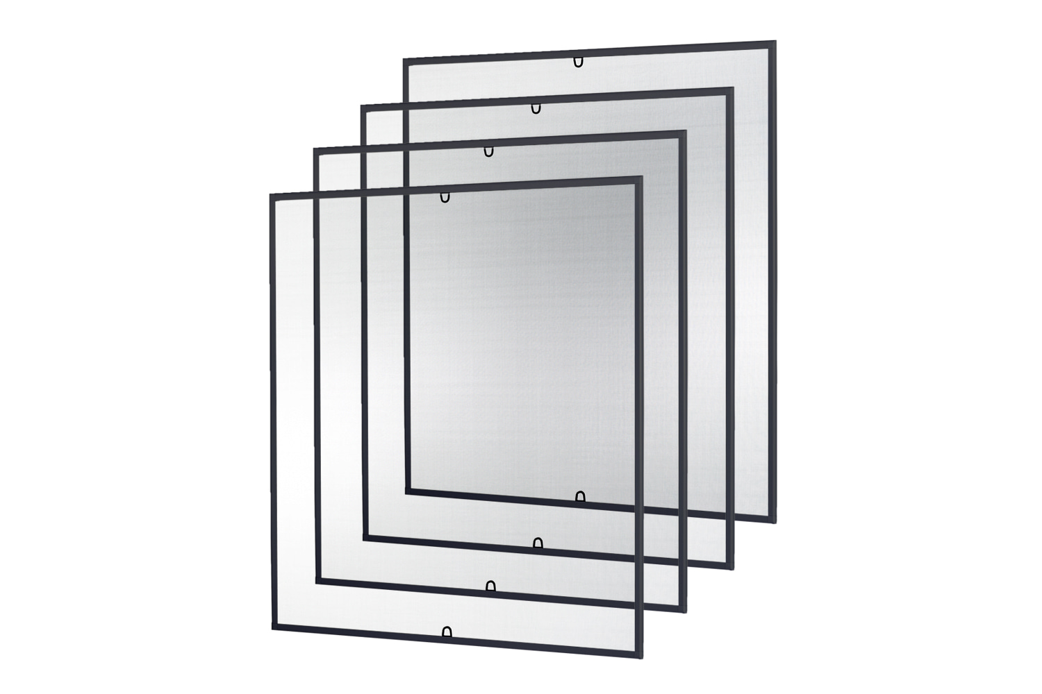 Fliegengitter Fenster "START", Alurahmen - 130 x 150 cm - SET