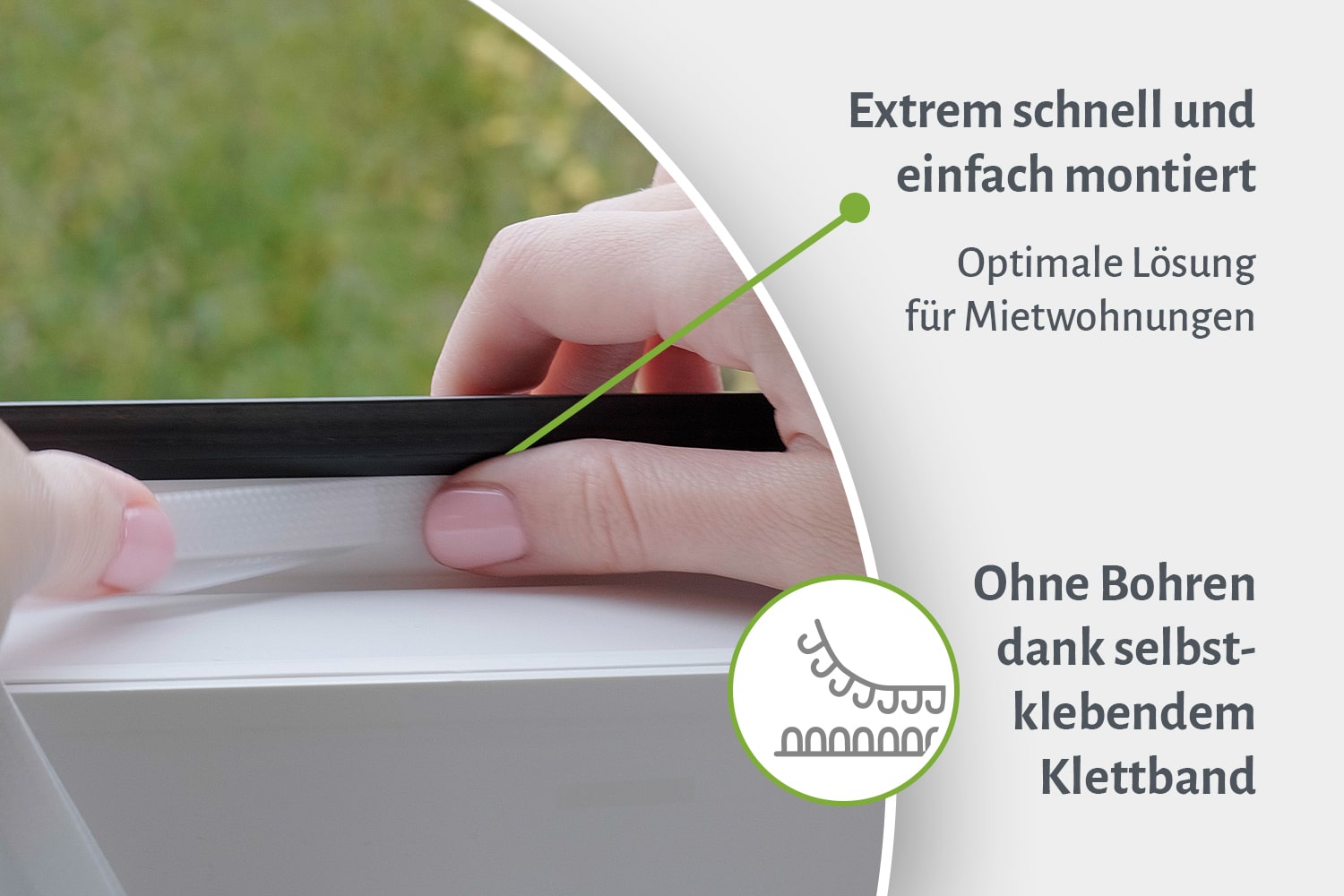 Fliegengitter Fenster mit Klettband, 10er Set - weiß - 130 x 150 cm