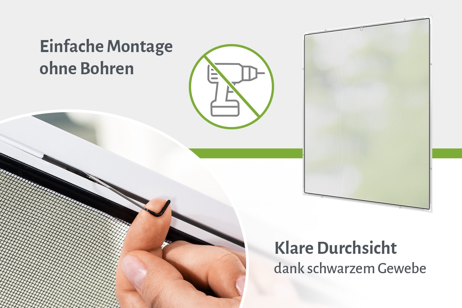 Fliegengitter Fenster "BASIC", Zuschnitt - Alurahmen