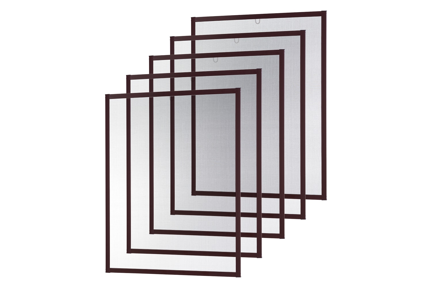 Fliegengitter Fenster "MASTER SLIM", glänzend - Alurahmen - 150 x 160 cm - SET