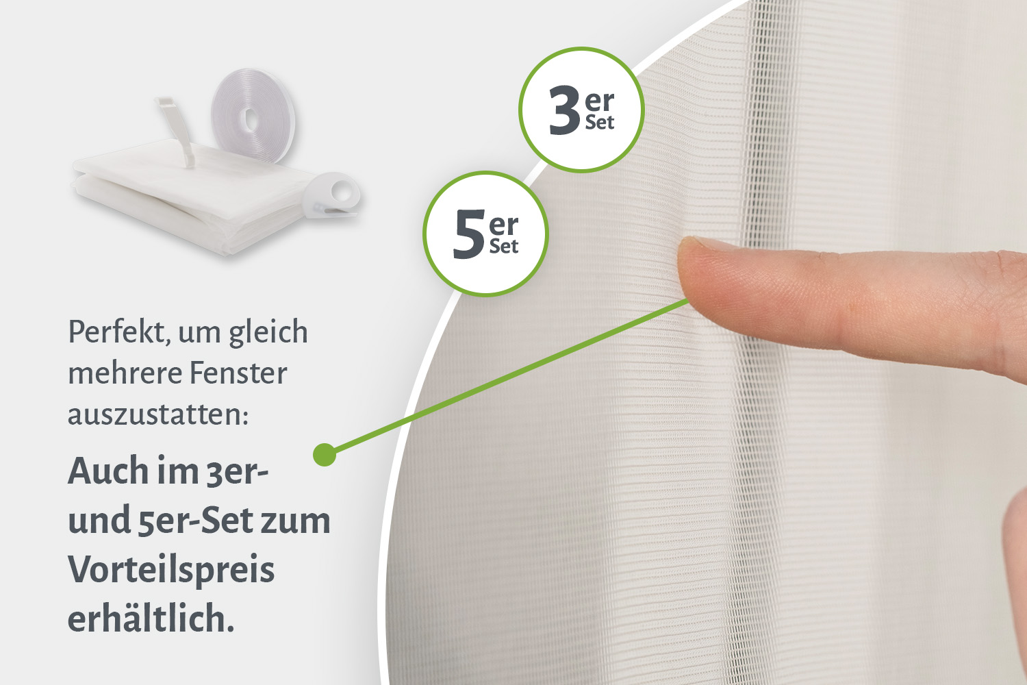 Fliegengitter Fenster mit Magnet oder Klettband, verschiedene Größen