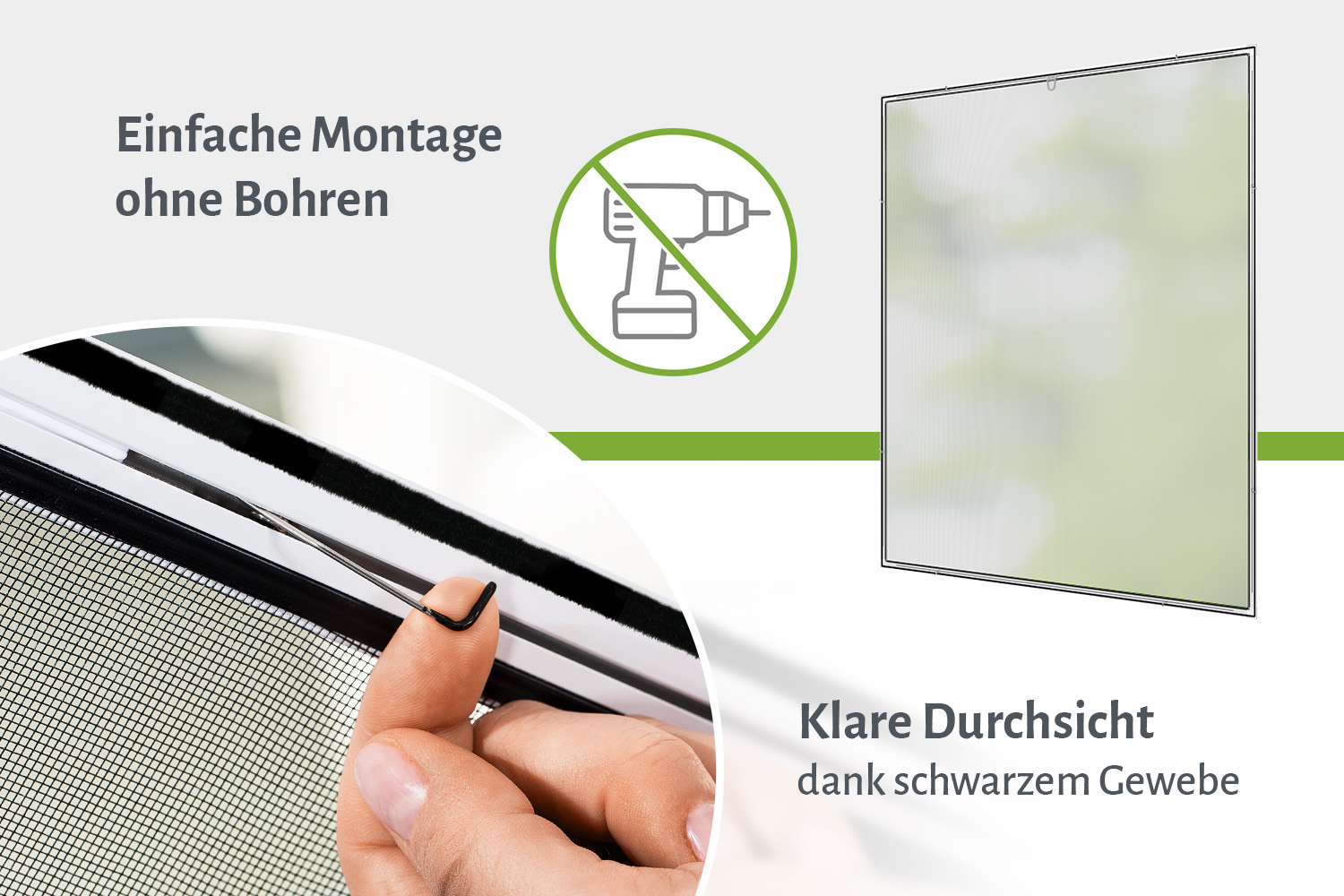 Fliegengitter Fenster "BASIC", Zuschnitt - Alurahmen
