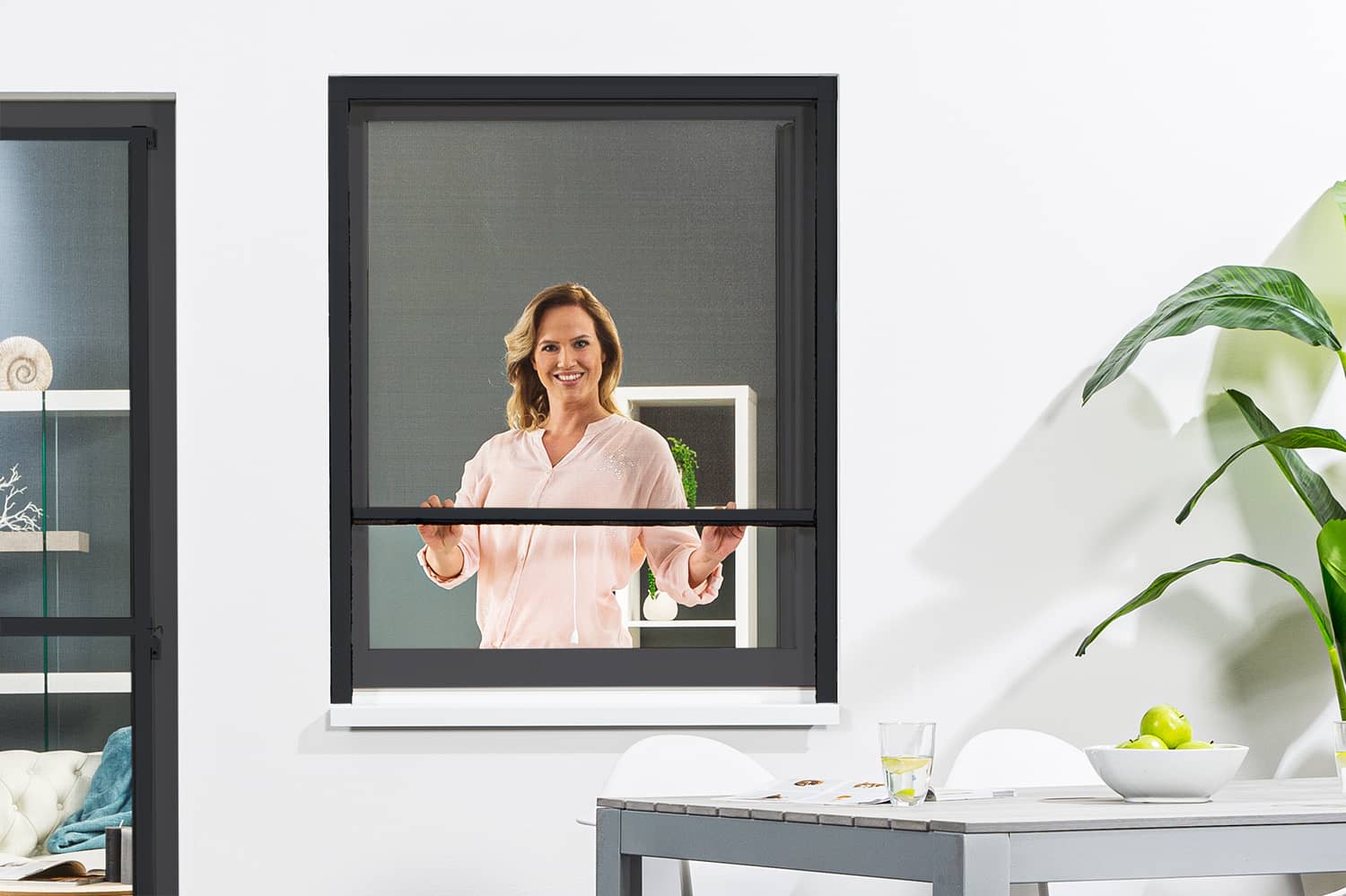 Insektenschutzrollo Fenster "SMART", Zuschnitt - Alurahmen