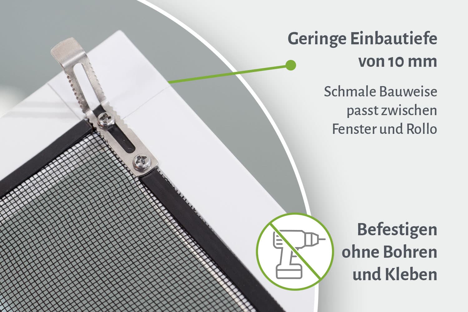 Fliegengitter Fenster "START", Zuschnitt - Alurahmen