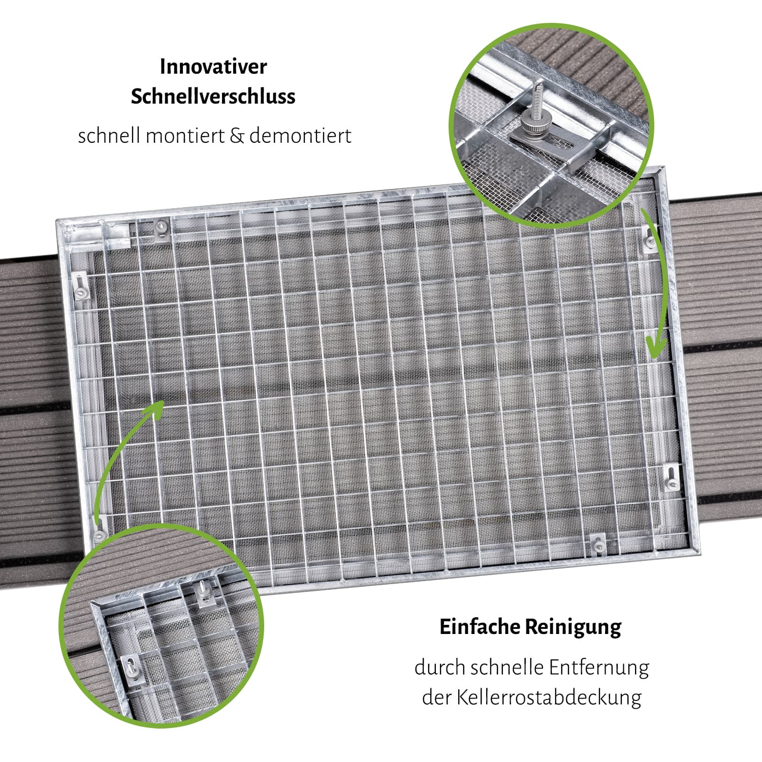 Lichtschachtabdeckung "EXPERT“, silber oder anthrazit - verschiedene Größen