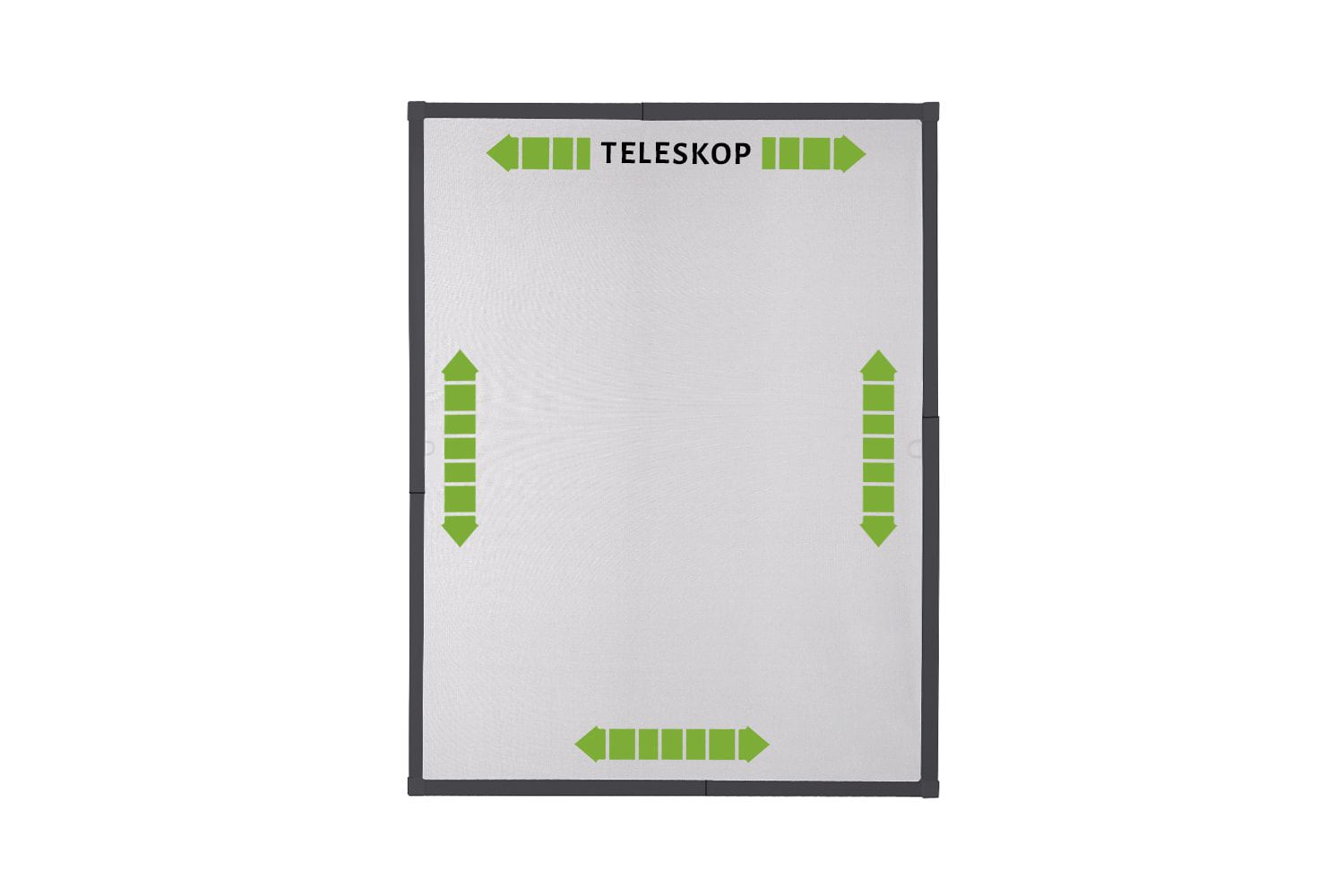 Fliegengitter Fenster Teleskopbausatz "SLIDE 2.0", 120 x 140 cm - Alurahmen