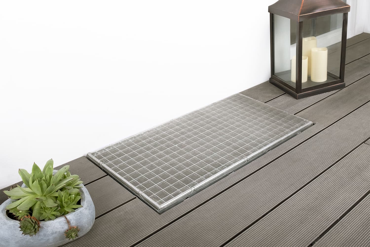 Lichtschachtabdeckung "STANDARD", ohne Rahmen - Aluminium oder Edelstahl Gewebe