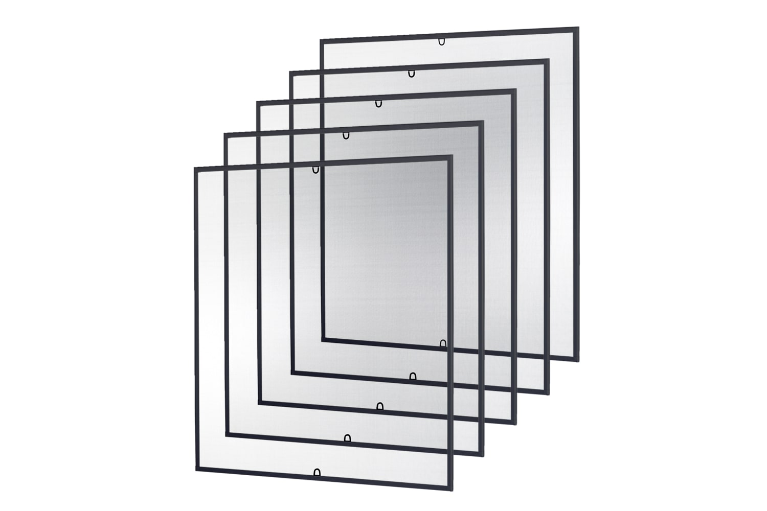Fliegengitter Fenster "START", Alurahmen - 130 x 150 cm - SET