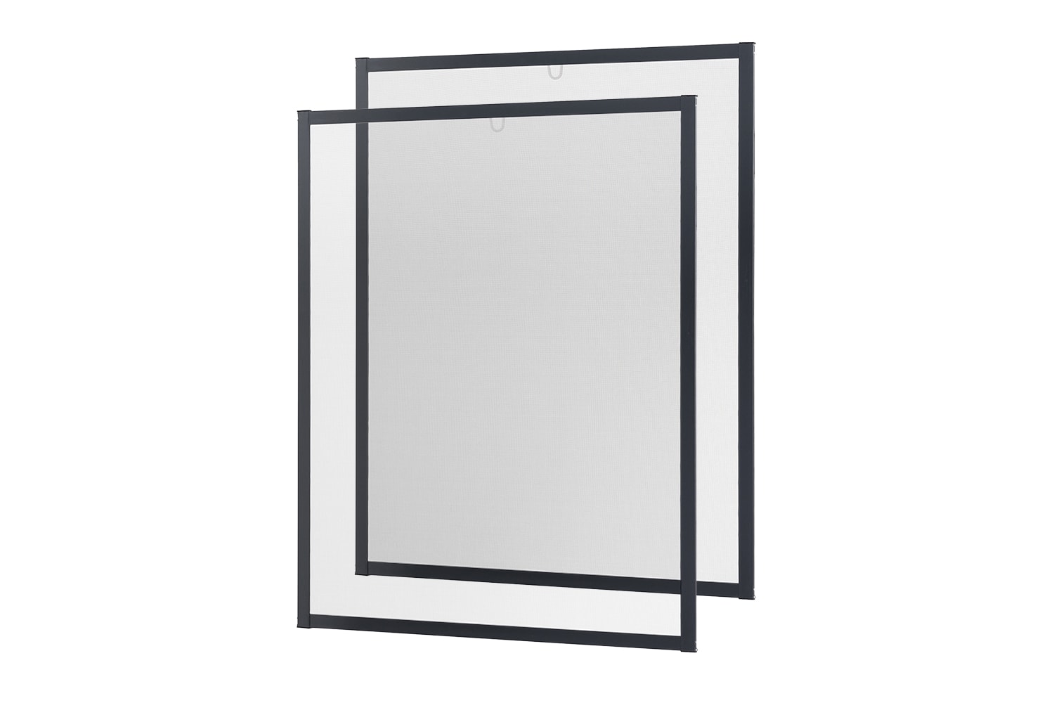 Fliegengitter Fenster "MASTER SLIM", glänzend - Alurahmen - 80 x 100 cm - SET