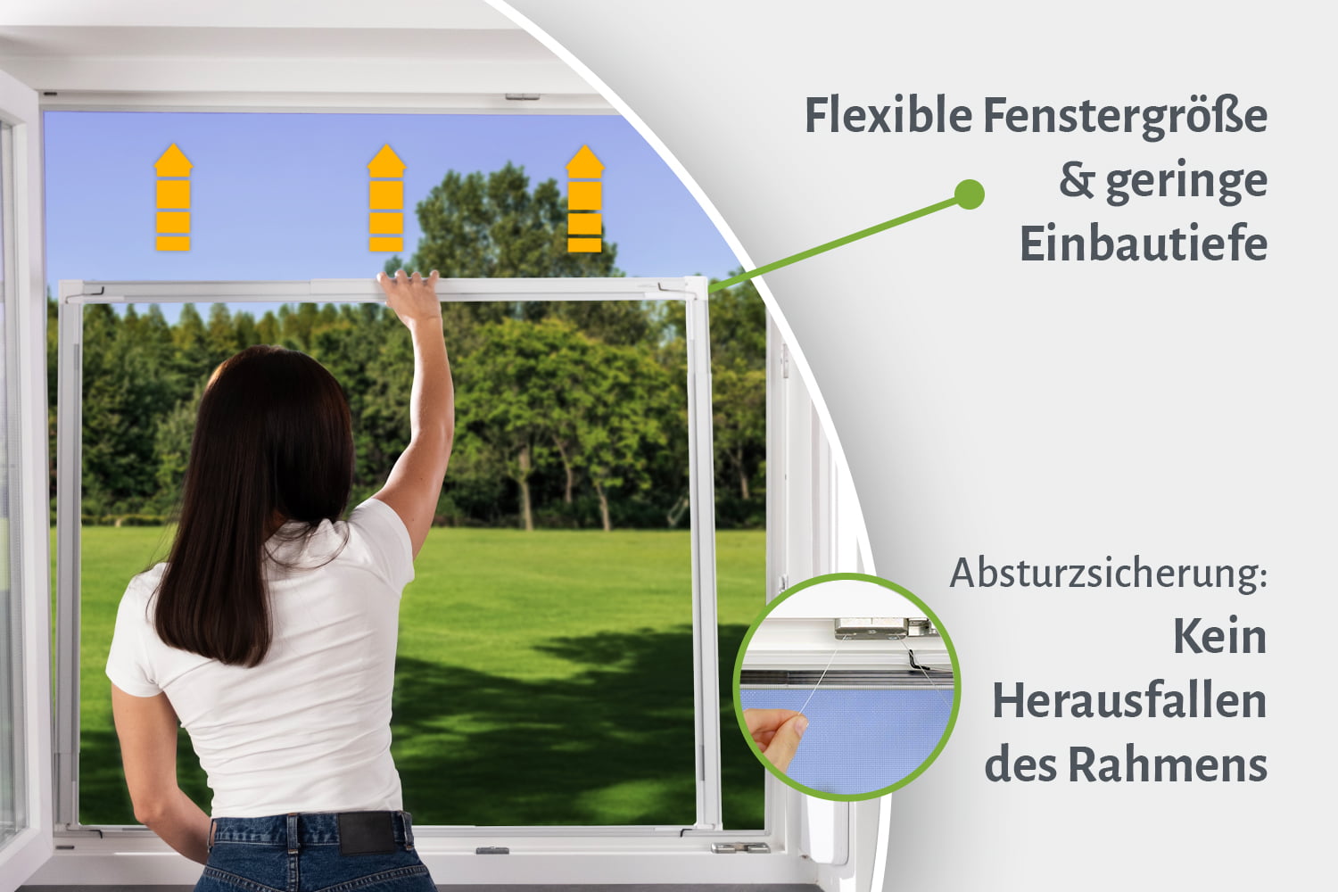 Fliegengitter Fenster Teleskopbausatz "SLIDE 2.0", 120 x 140 cm - Alurahmen