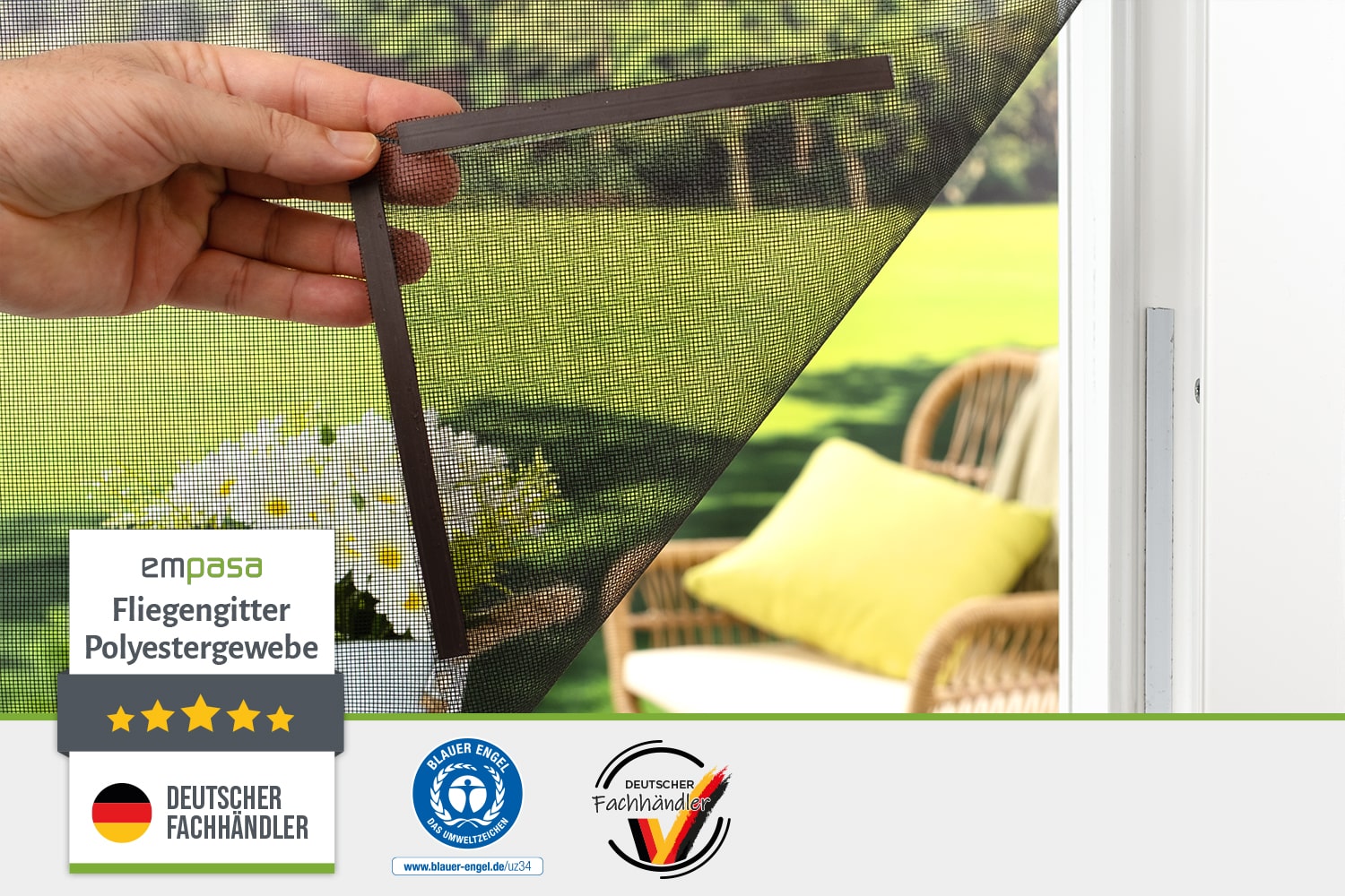 Fliegengitter Fenster mit Magnet oder Klettband, verschiedene Größen