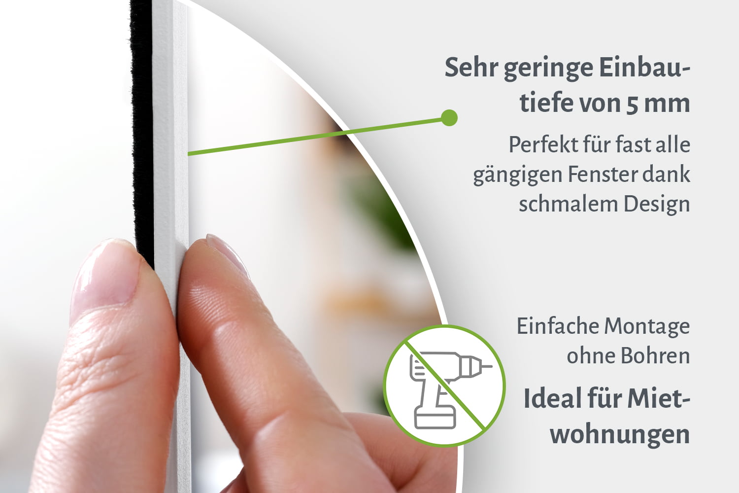 Fliegengitter Fenster "SLIM", Matte Optik - Alurahmen