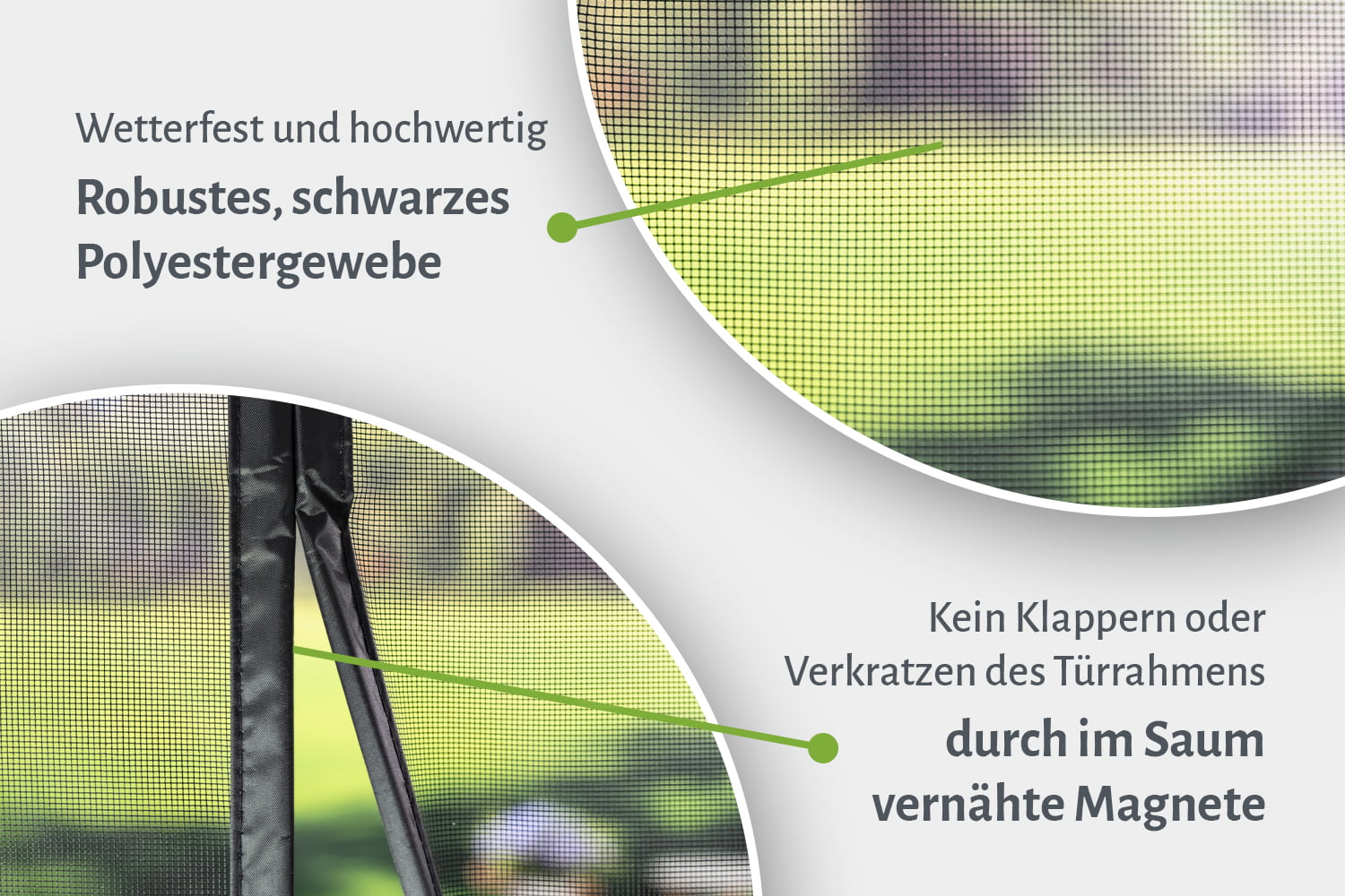 Lamellenvorhang mit Magnetverschluss "DELUXE", Selbstklebendes Klettband - verschiedene Größen
