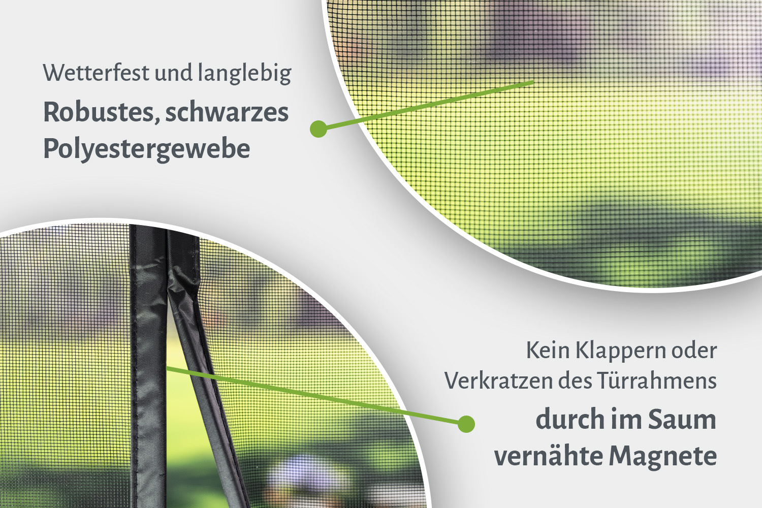 Lamellenvorhang mit Magnetverschluss "DELUXE", Polyester - verschiedene Größen