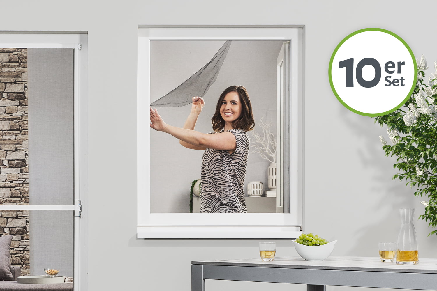 Fliegengitter STANDARD inkl. Klettband, 130 x 150 cm - verschiedene Farben