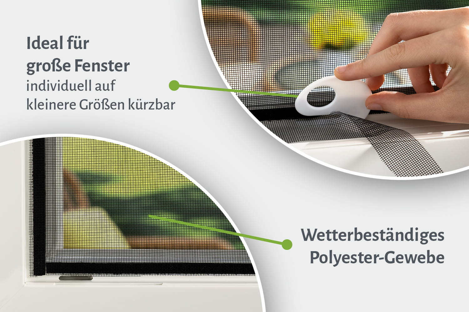 Fliegengitter Fenster XL mit Klettband, 130 x 220 cm