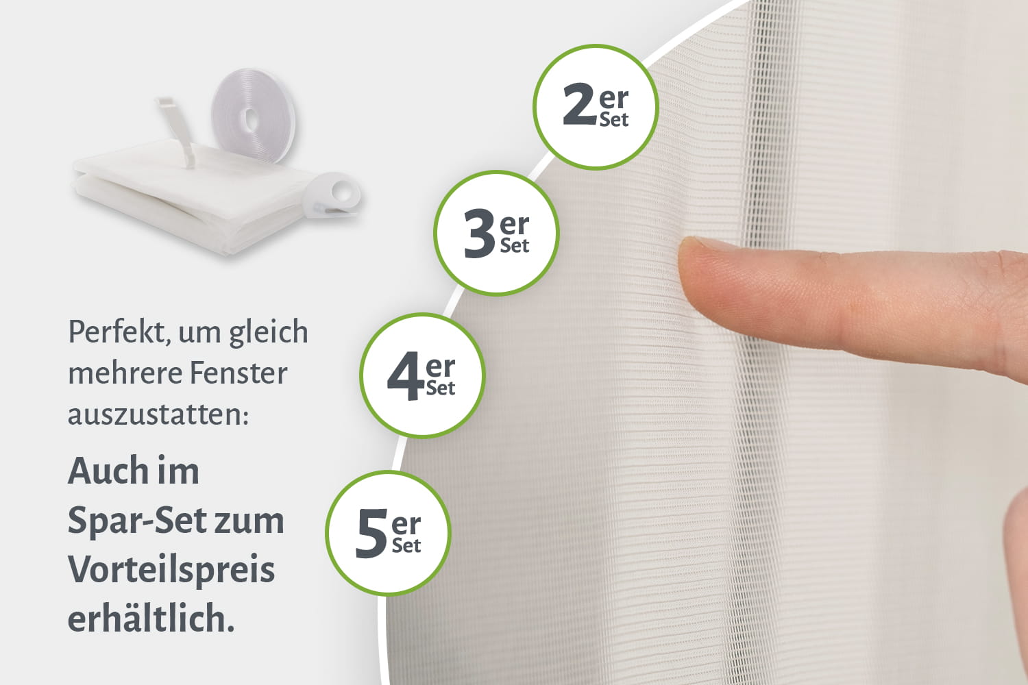 Fliegengitter Fenster mit Magnet oder Klettband, verschiedene Größen und Farben