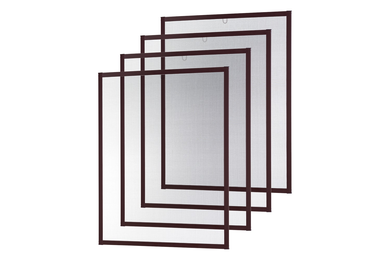 Fliegengitter Fenster "MASTER SLIM", glänzend - Alurahmen - 150 x 160 cm - SET