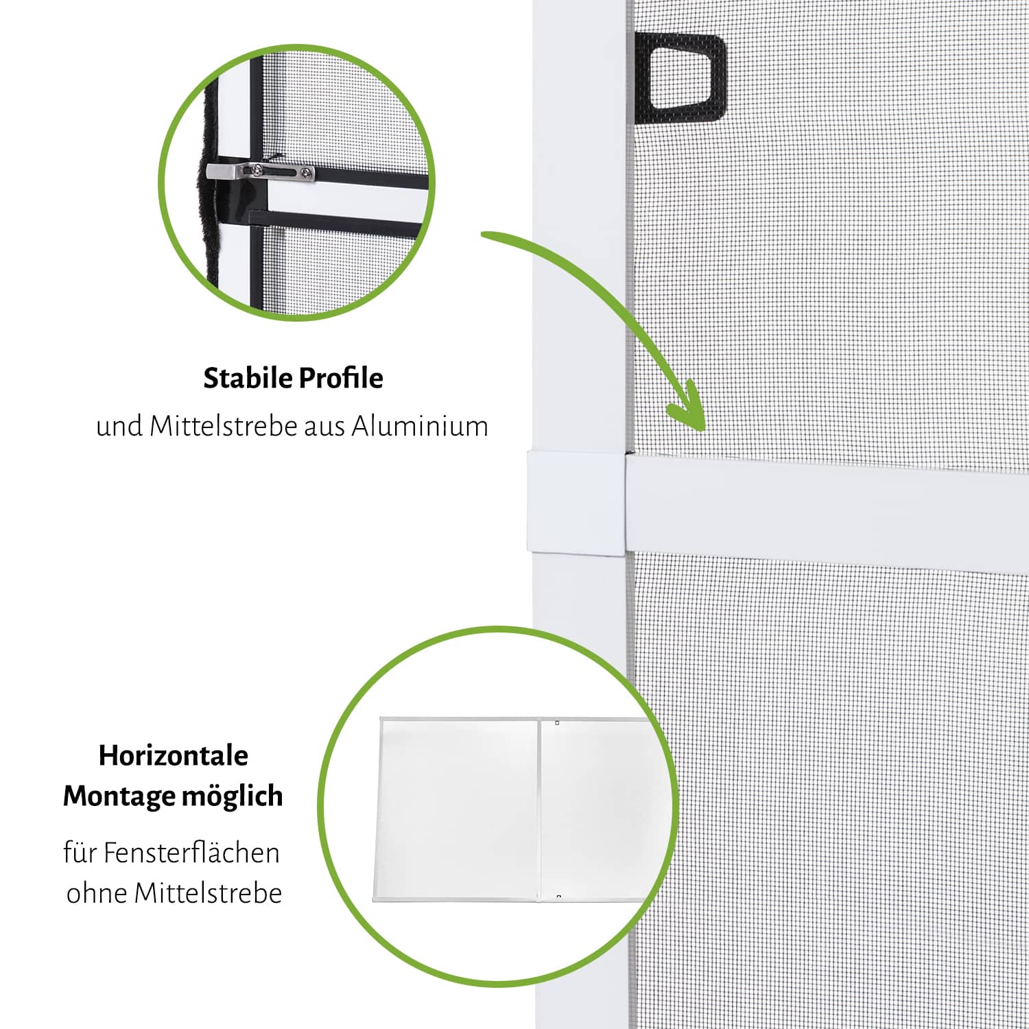 Fliegengitter Fenster "MASTER SLIM XL", Aufgebaut - Zuschnitt - 130 x 220 cm