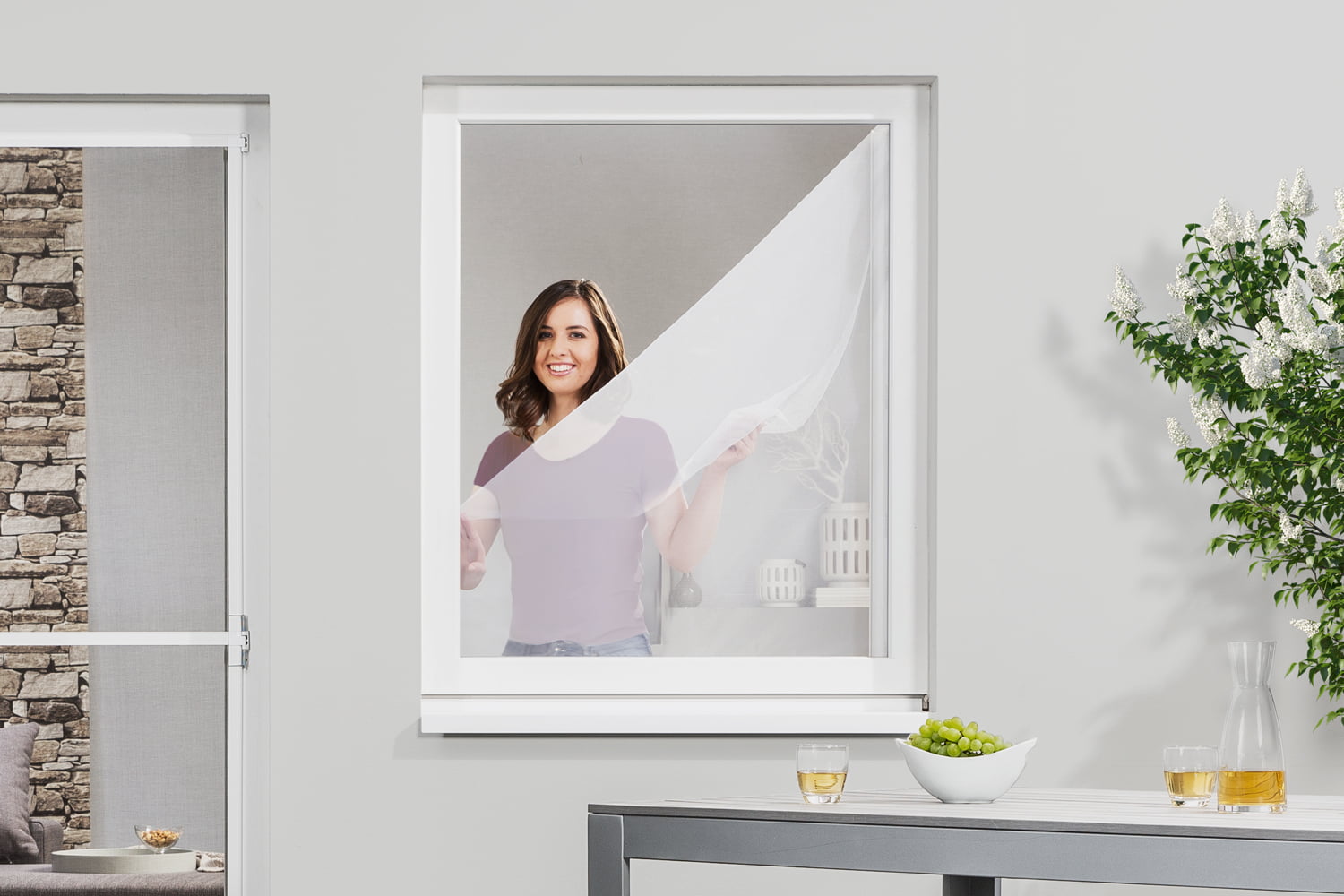 Fliegengitter Fenster mit Magnet oder Klettband, verschiedene Größen