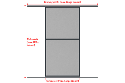 Schiebetür Fliegengitter Bausatz COMFORT