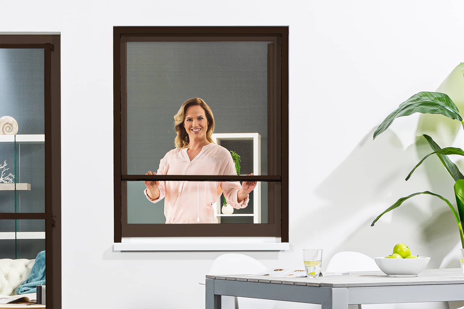 Insektenschutzrollo Fenster "SMART", Zuschnitt - Alurahmen
