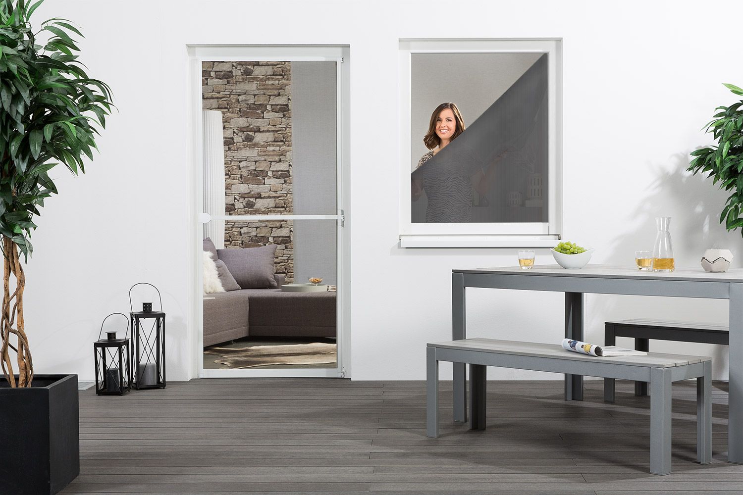 Fliegengitter Mit Klettband – 195x265 Cm, Weiß, Für Fenster & Balkontüren