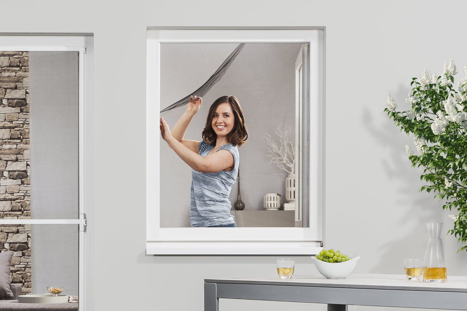 DTY Magnet Fliegengitter 120x130 Cm - Insektenschutz Ohne Bohren Für Fenster